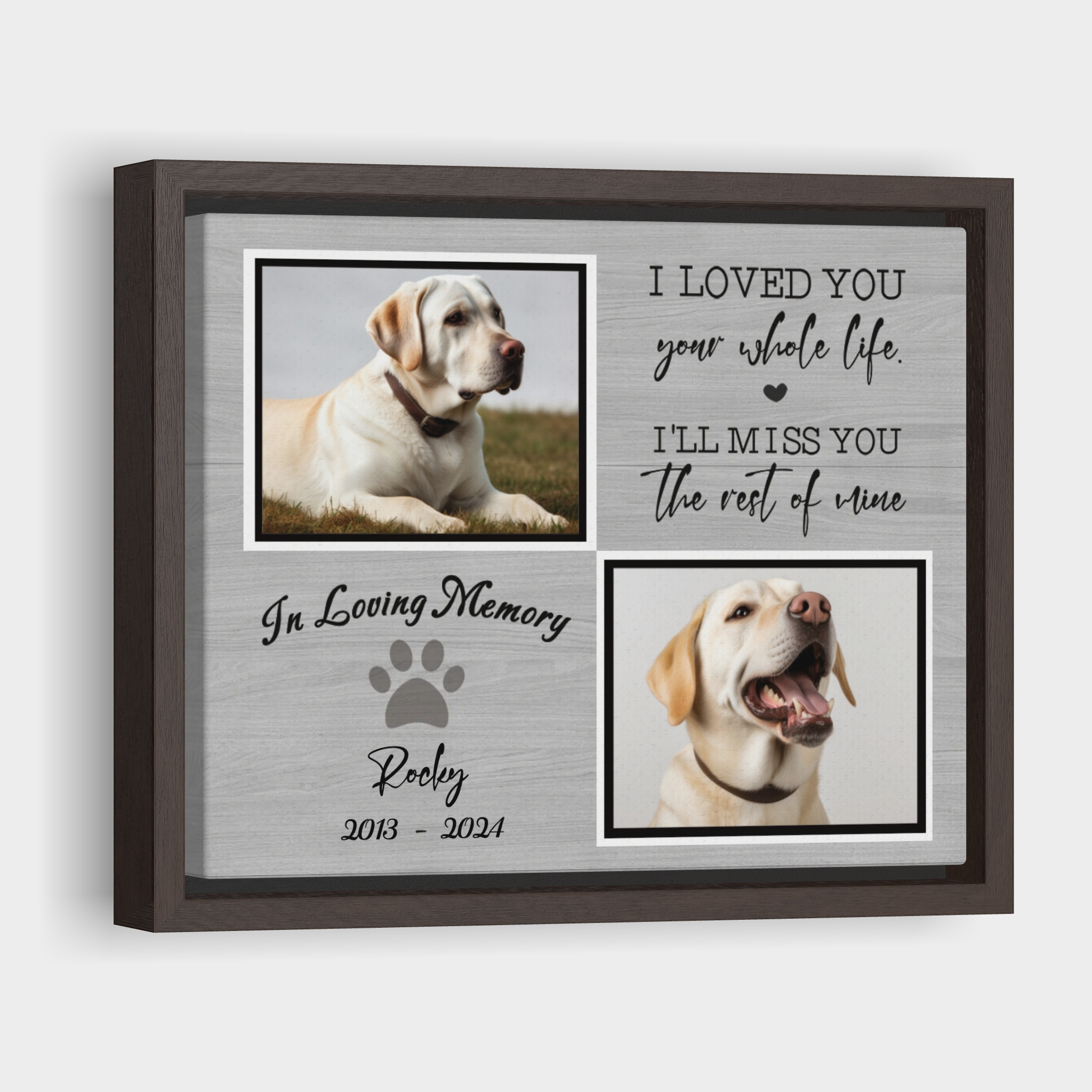 In Loving Memory - Personalized Pet Memorial Print