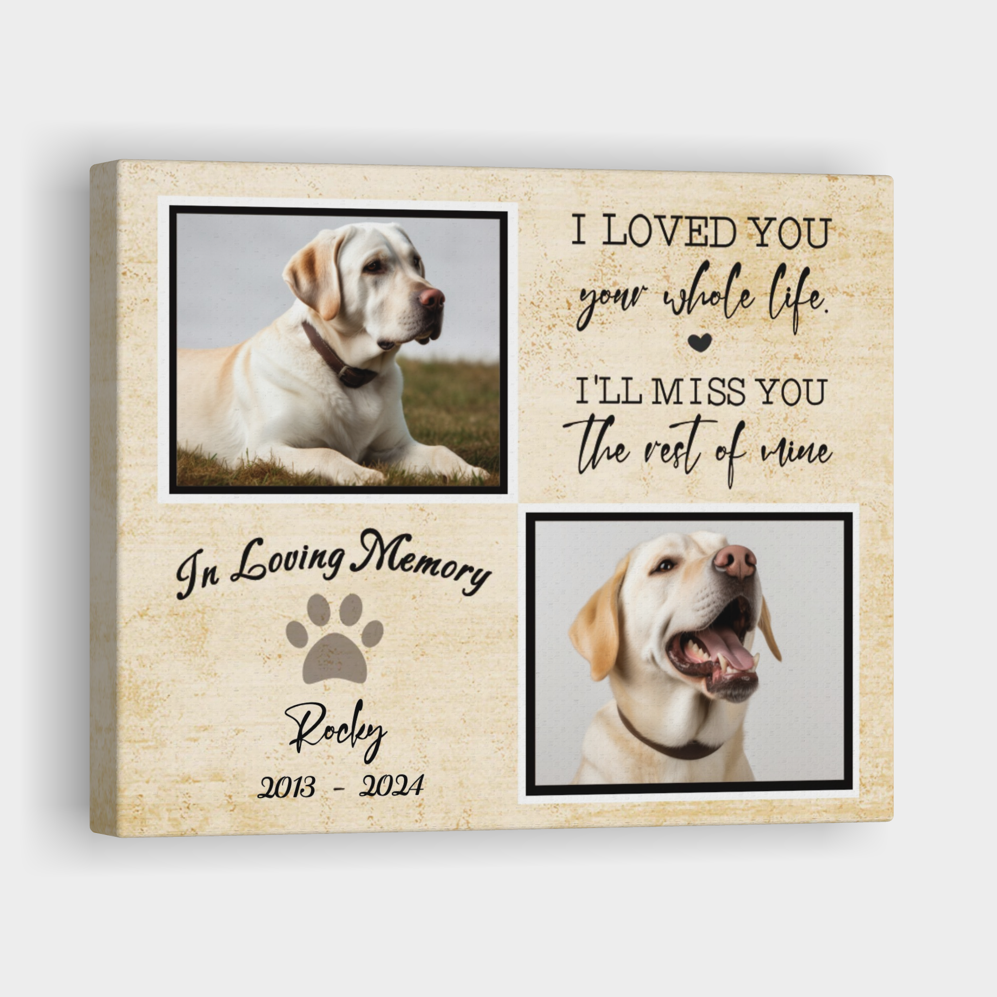 In Loving Memory - Personalized Pet Memorial Print