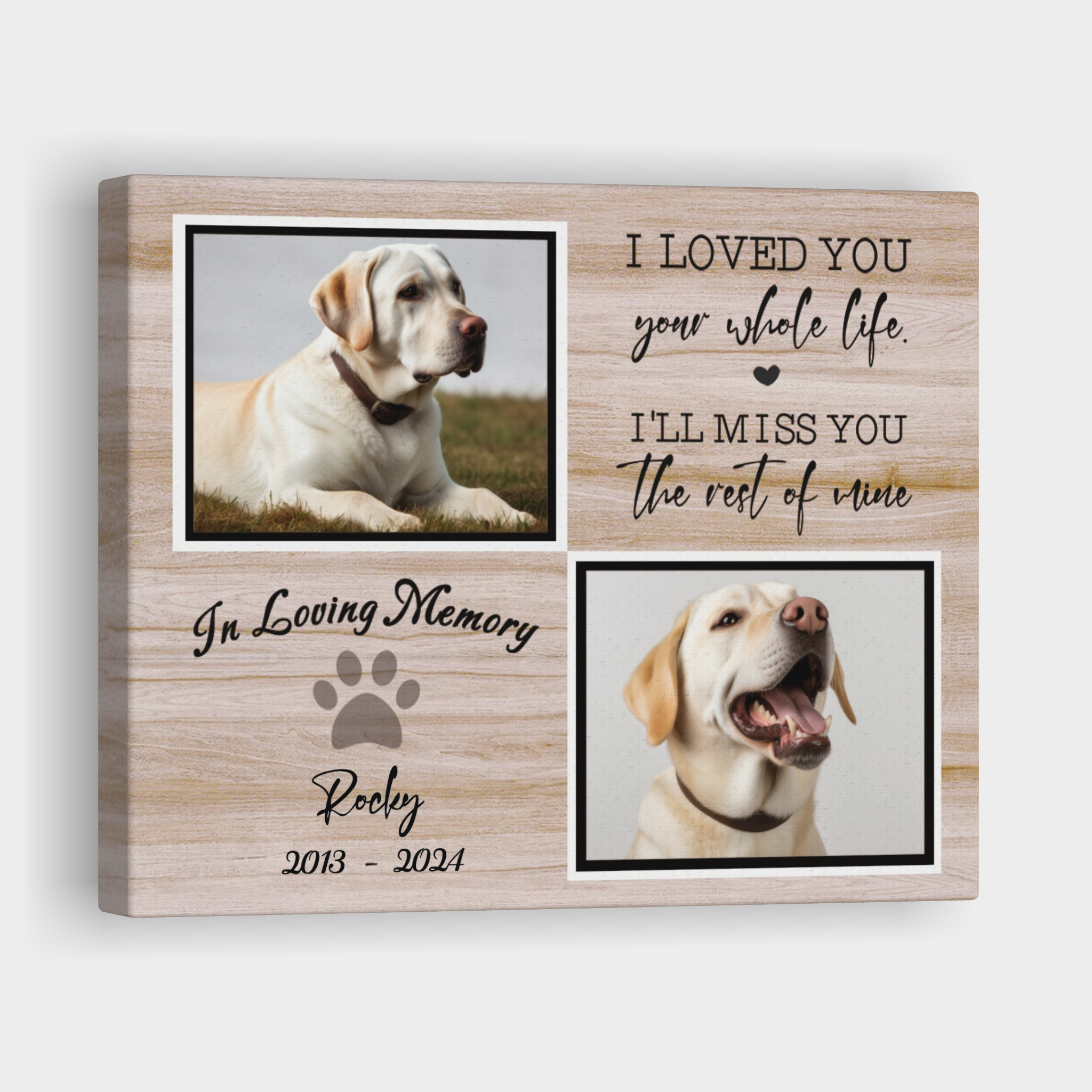 In Loving Memory - Personalized Pet Memorial Print