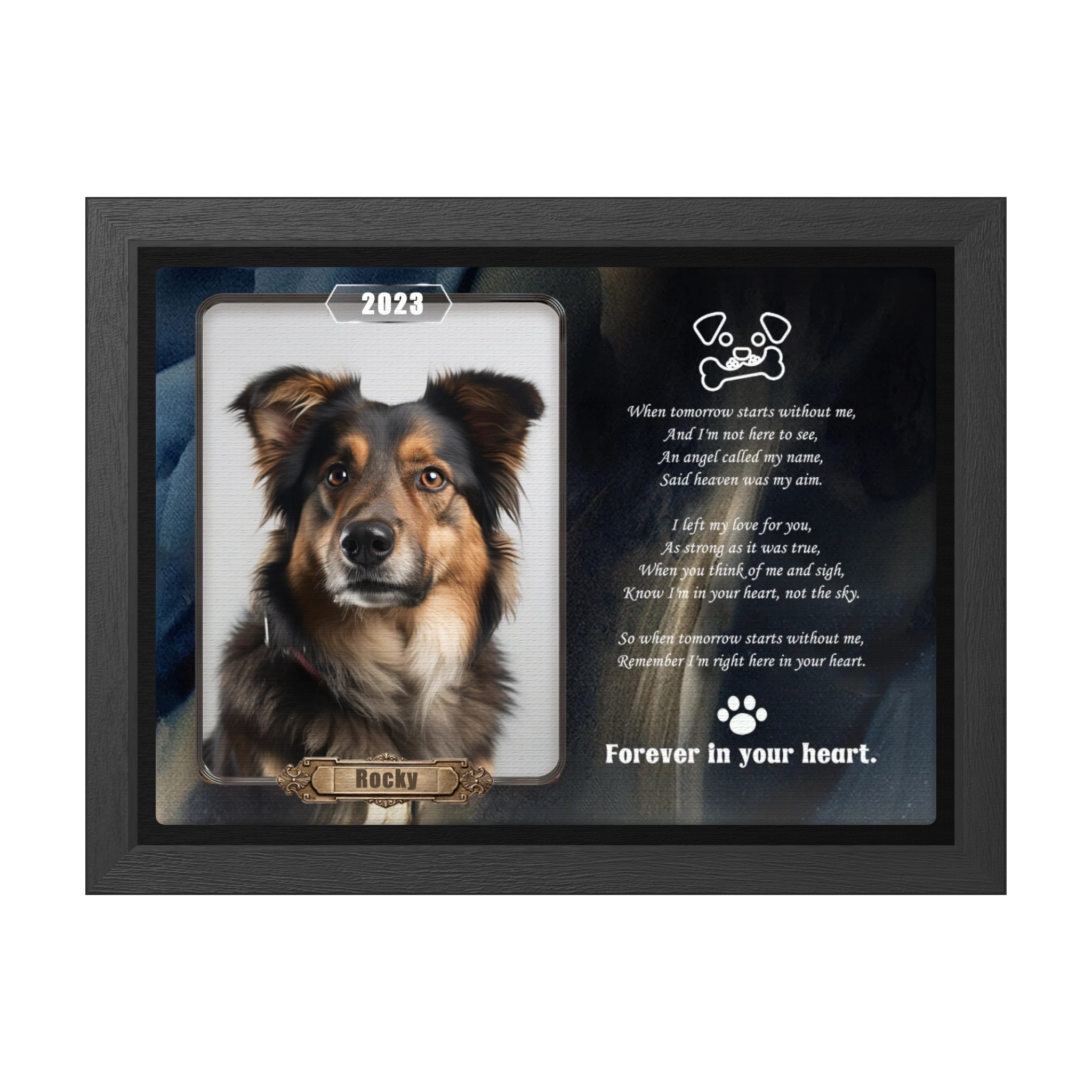 Forever in My Heart - Personalized Pet Memorial Print
