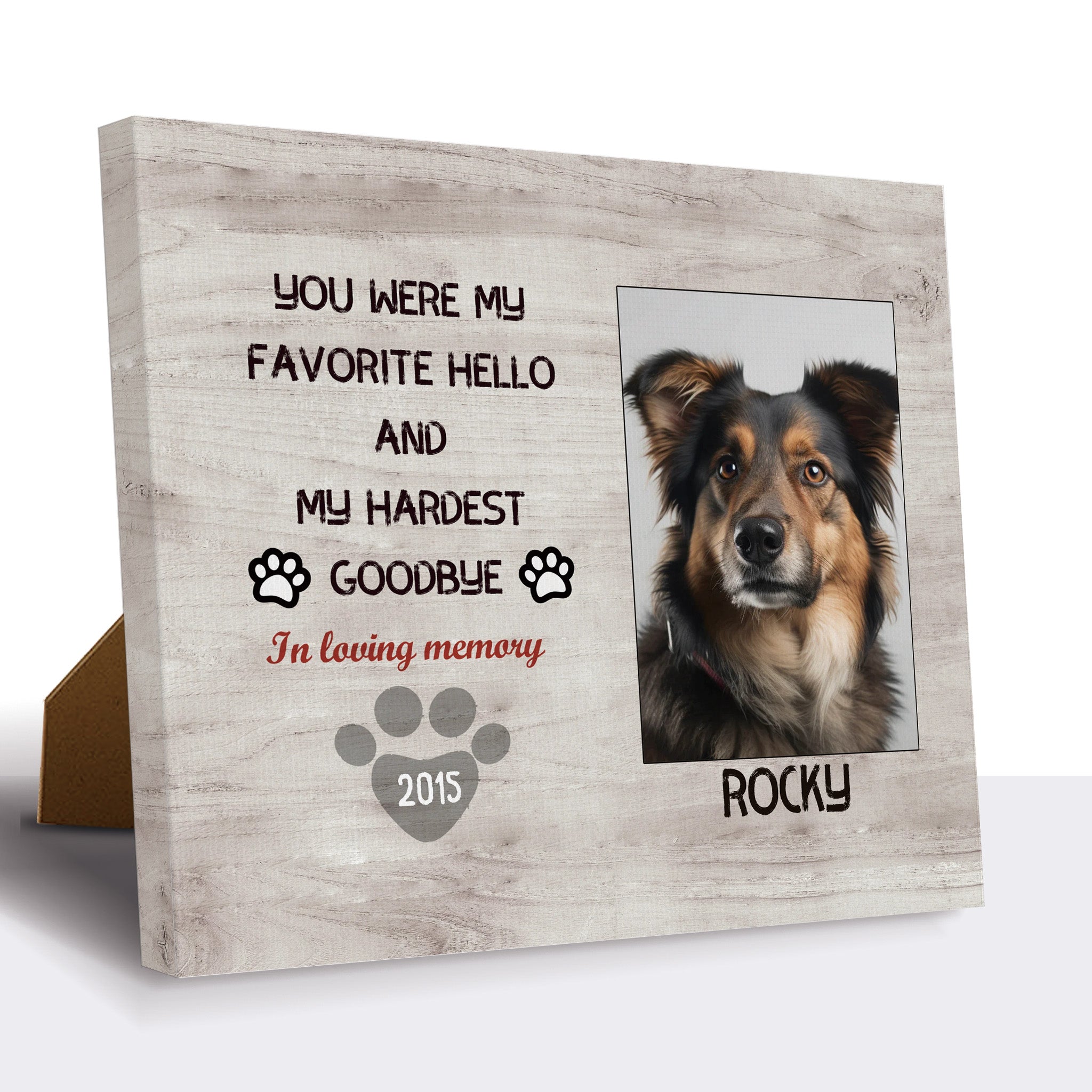 My Hardest Goodbye - Personalized Canvas Print Pet Memorial
