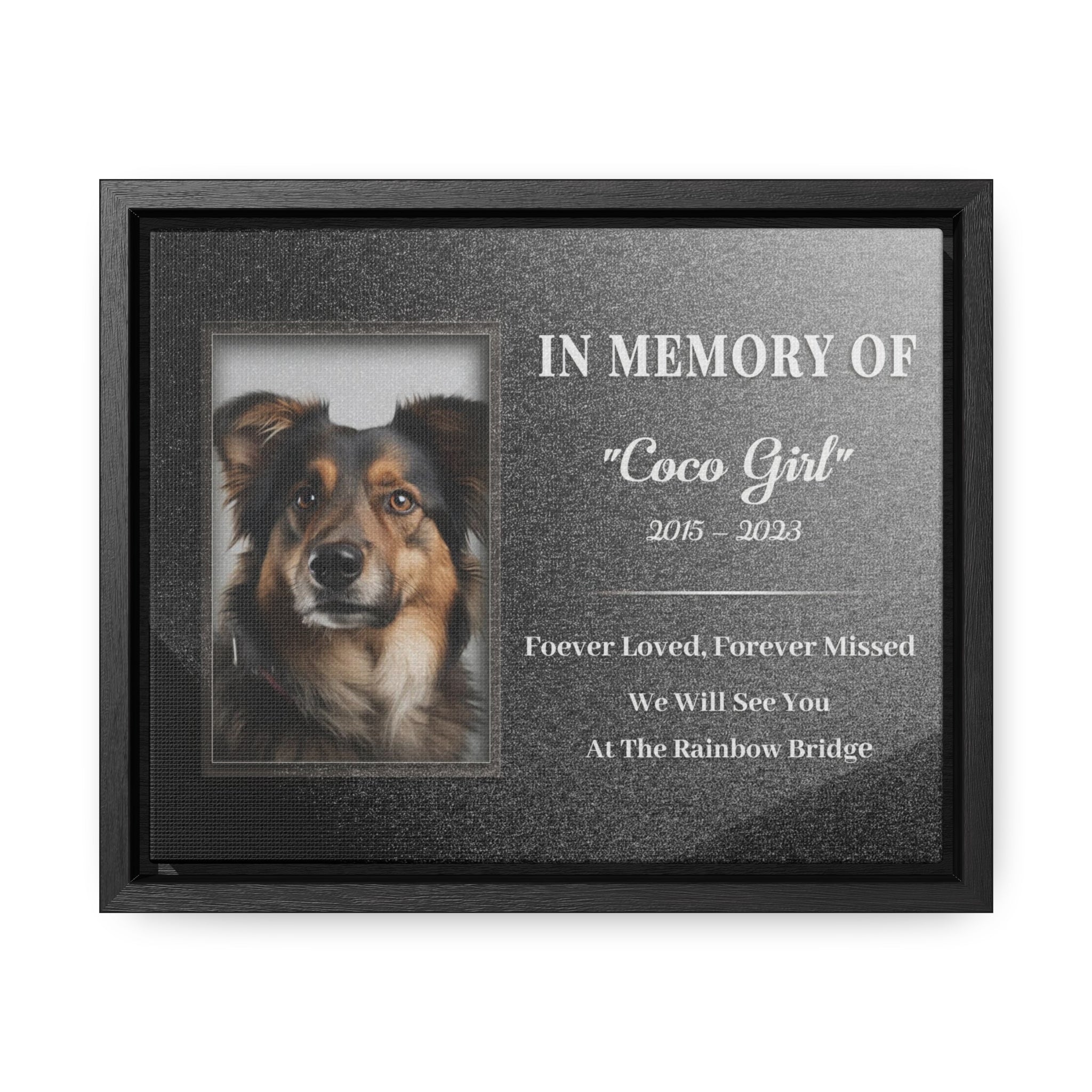 Pet Gravestone Canvas - Personalized Canvas Print Pet Memorial