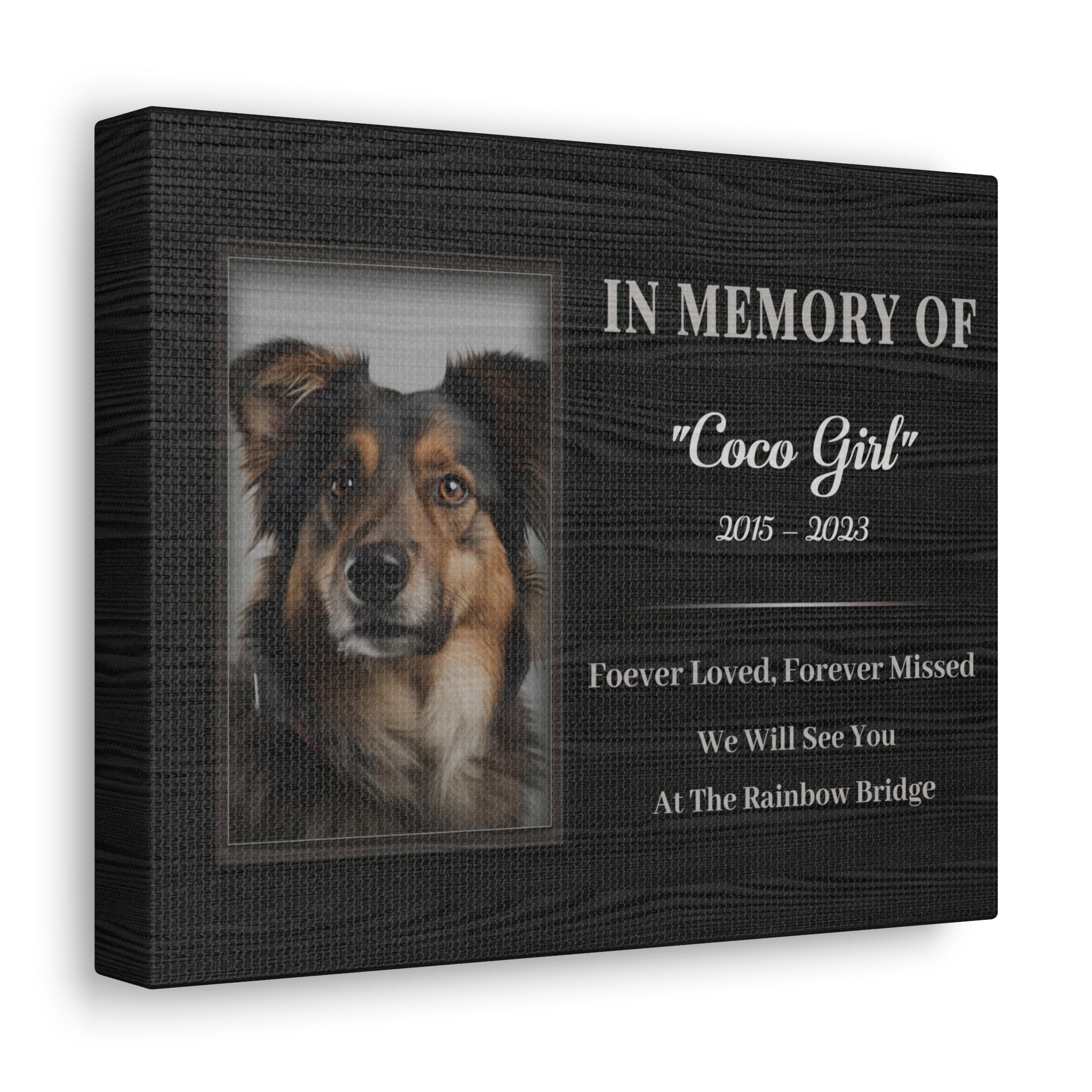 Pet Gravestone Canvas - Personalized Canvas Print Pet Memorial