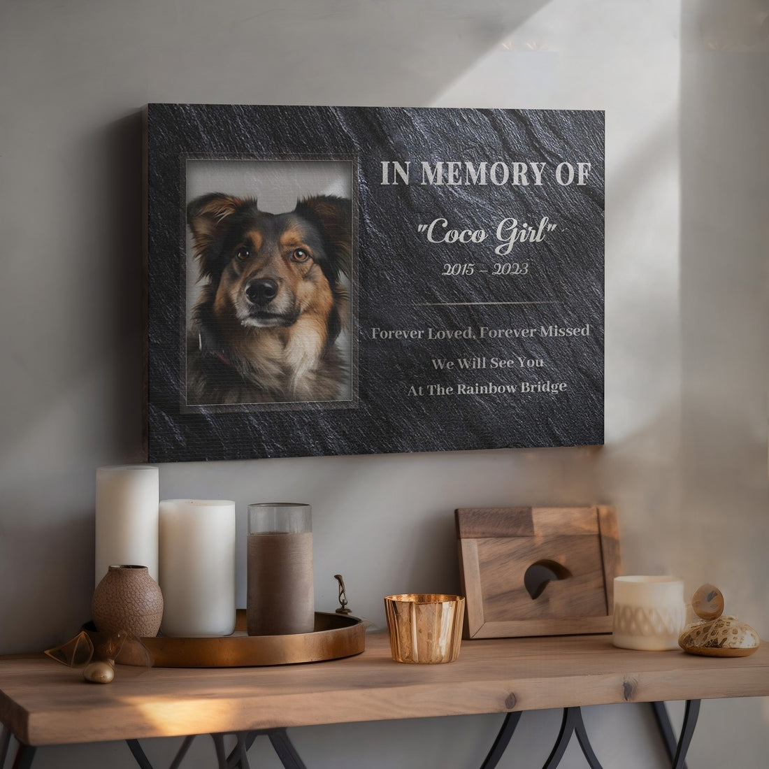 Forever Loved Forever Missed - Personalized Canvas Print Pet Memorial