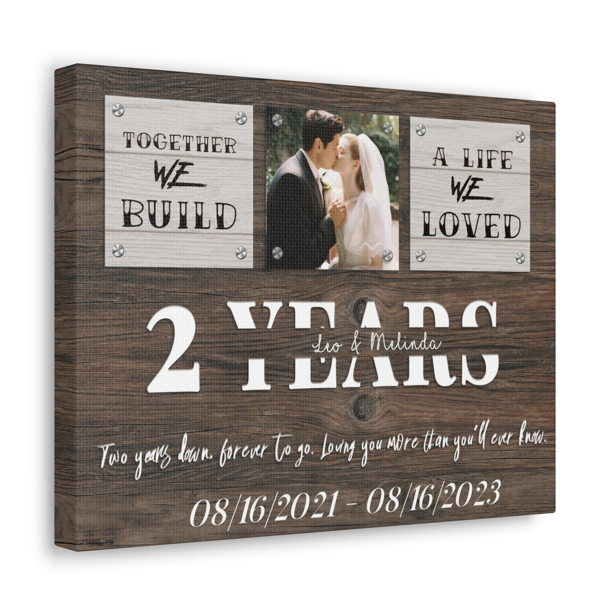 Forever To Go - 2rd Anniversary Custom Canvas Gift
