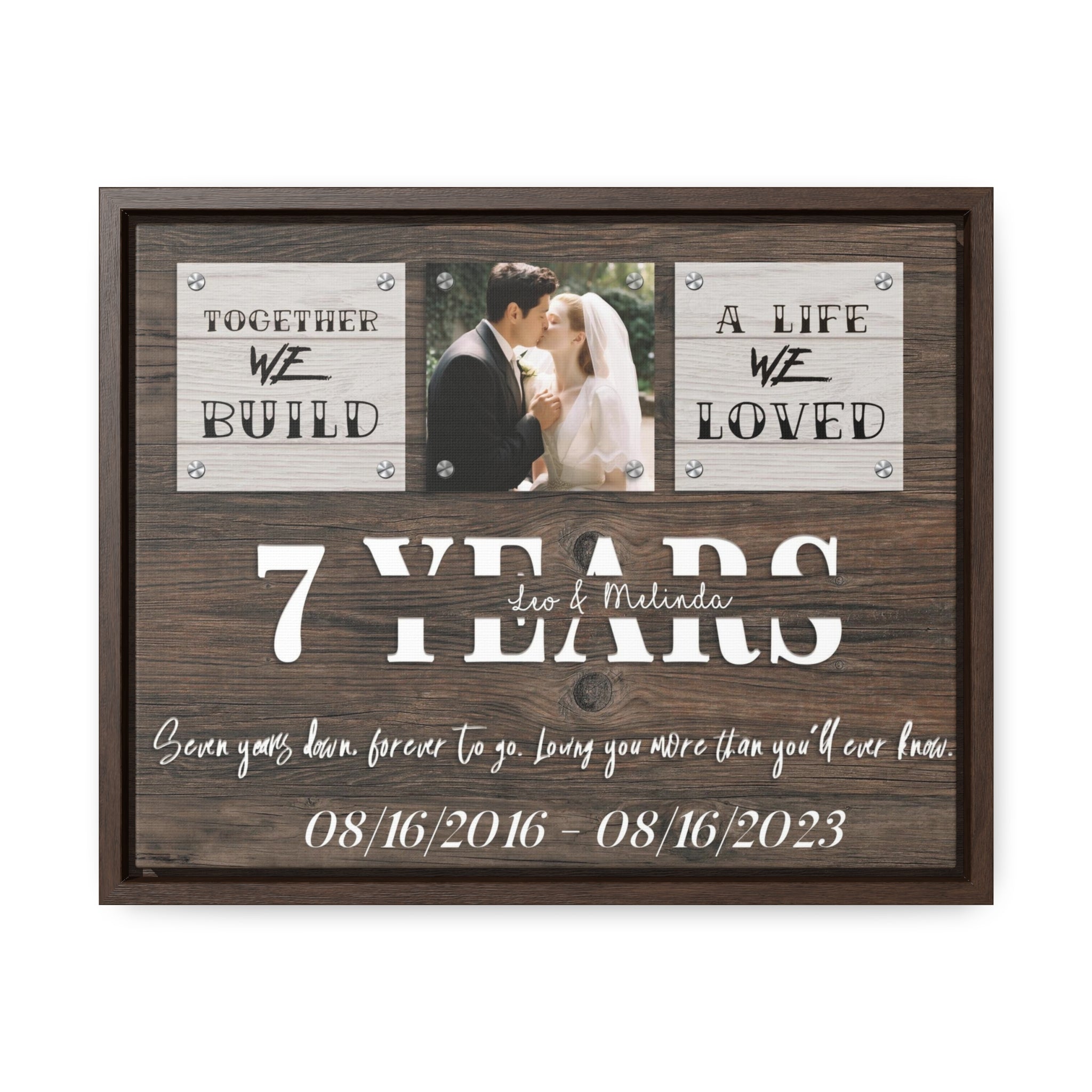 Forever To Go - 7th Anniversary Custom Canvas Gift