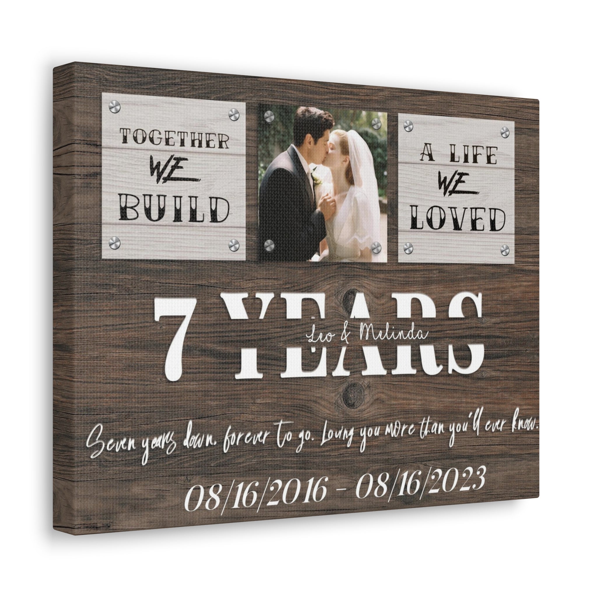 Forever To Go - 7th Anniversary Custom Canvas Gift