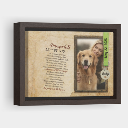 Pawprints Left By You, Hang and Place - Personalized Pet Memorial Print