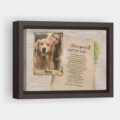 Pawprints Left By You, Hang and Place - Personalized Pet Memorial Print
