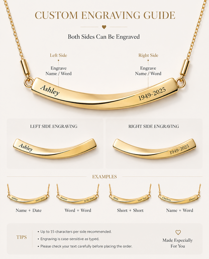 The Curved Bar Urn Necklace