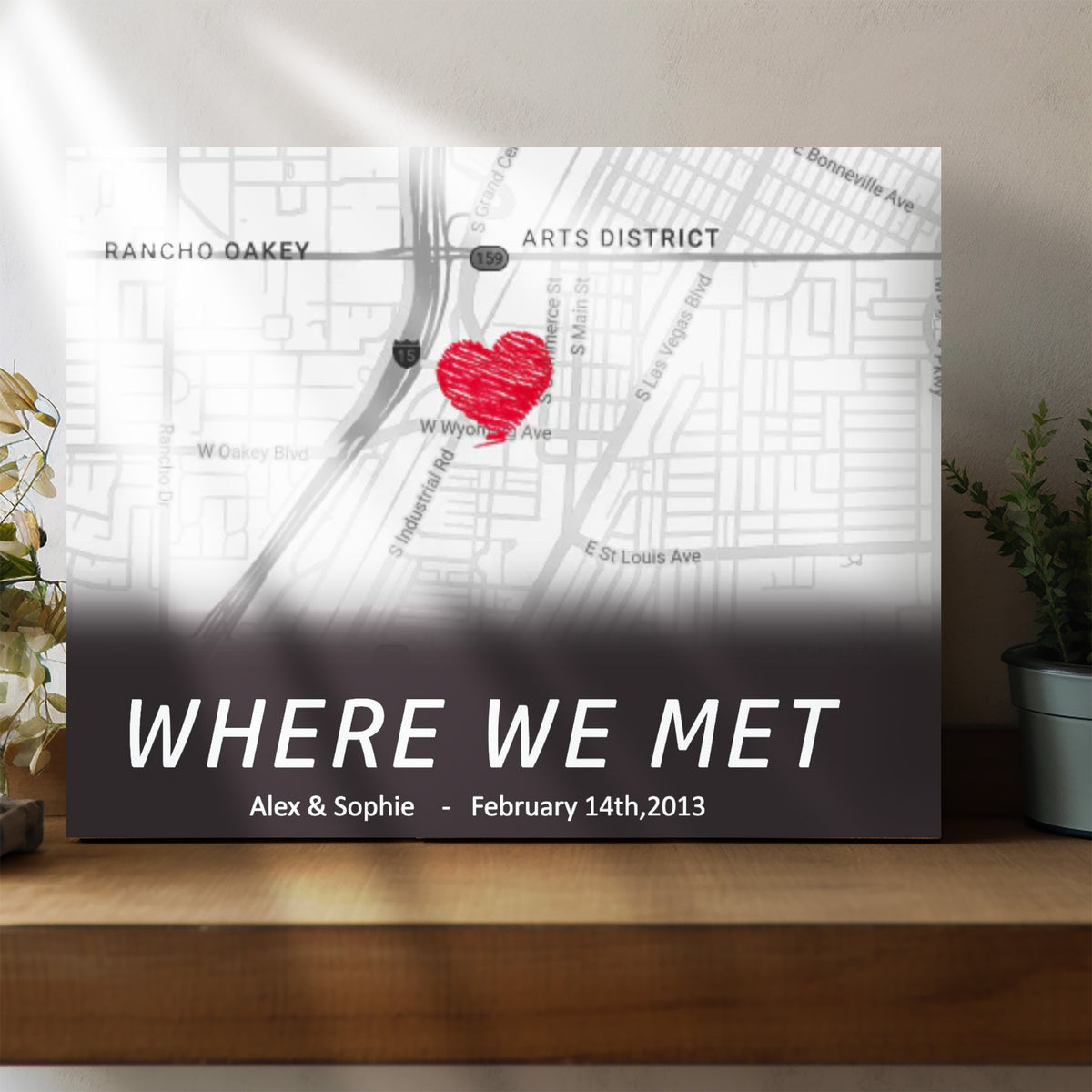 Where We Met - Custom Map Canvas Print – PICOONAL