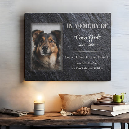 Pet Gravestone Canvas - Personalized Canvas Print Pet Memorial
