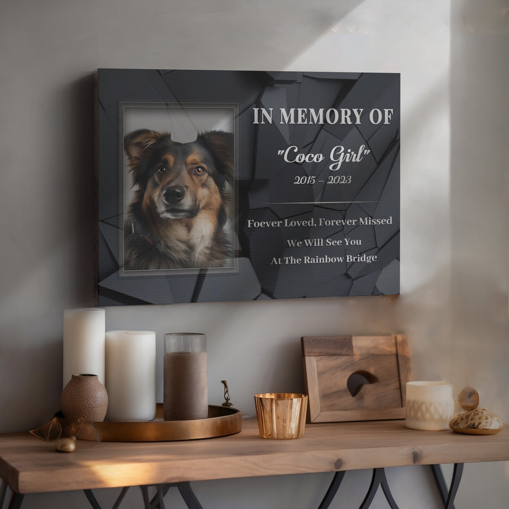 Pet Gravestone Canvas - Personalized Canvas Print Pet Memorial