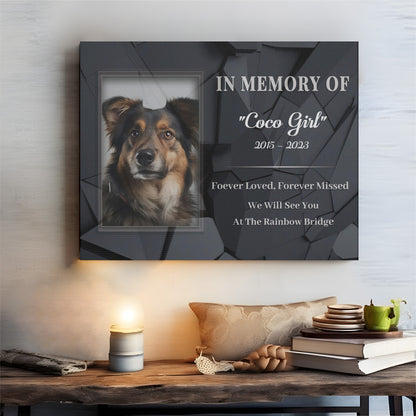Pet Gravestone Canvas - Personalized Canvas Print Pet Memorial