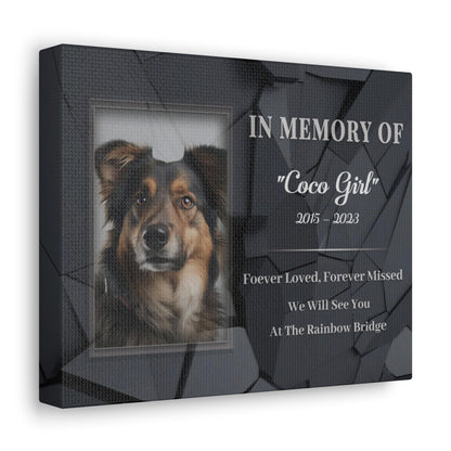 Pet Gravestone Canvas - Personalized Canvas Print Pet Memorial