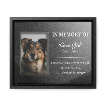 Pet Gravestone Canvas - Personalized Canvas Print Pet Memorial