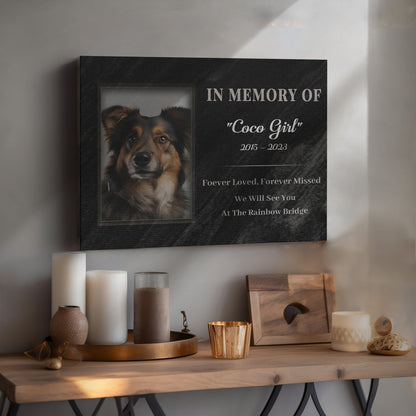 Pet Gravestone Canvas - Personalized Canvas Print Pet Memorial