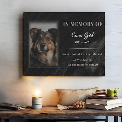 Pet Gravestone Canvas - Personalized Canvas Print Pet Memorial