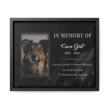 Pet Gravestone Canvas - Personalized Canvas Print Pet Memorial