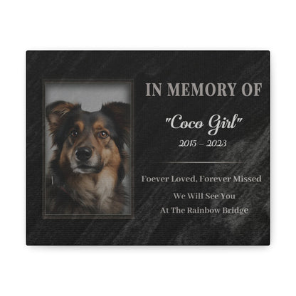 Pet Gravestone Canvas - Personalized Canvas Print Pet Memorial