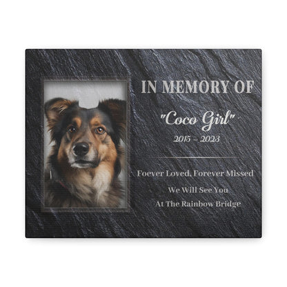 Pet Gravestone Canvas - Personalized Canvas Print Pet Memorial