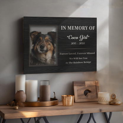Pet Gravestone Canvas - Personalized Canvas Print Pet Memorial