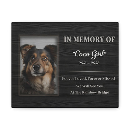 Pet Gravestone Canvas - Personalized Canvas Print Pet Memorial