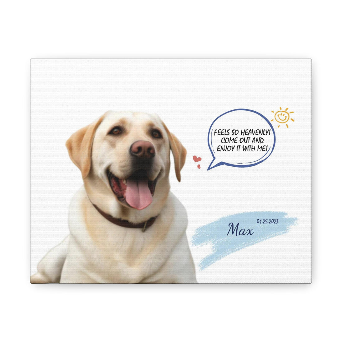 Dog with Sunshine - Personalized Pet Portrait Gifts Canvas Prints