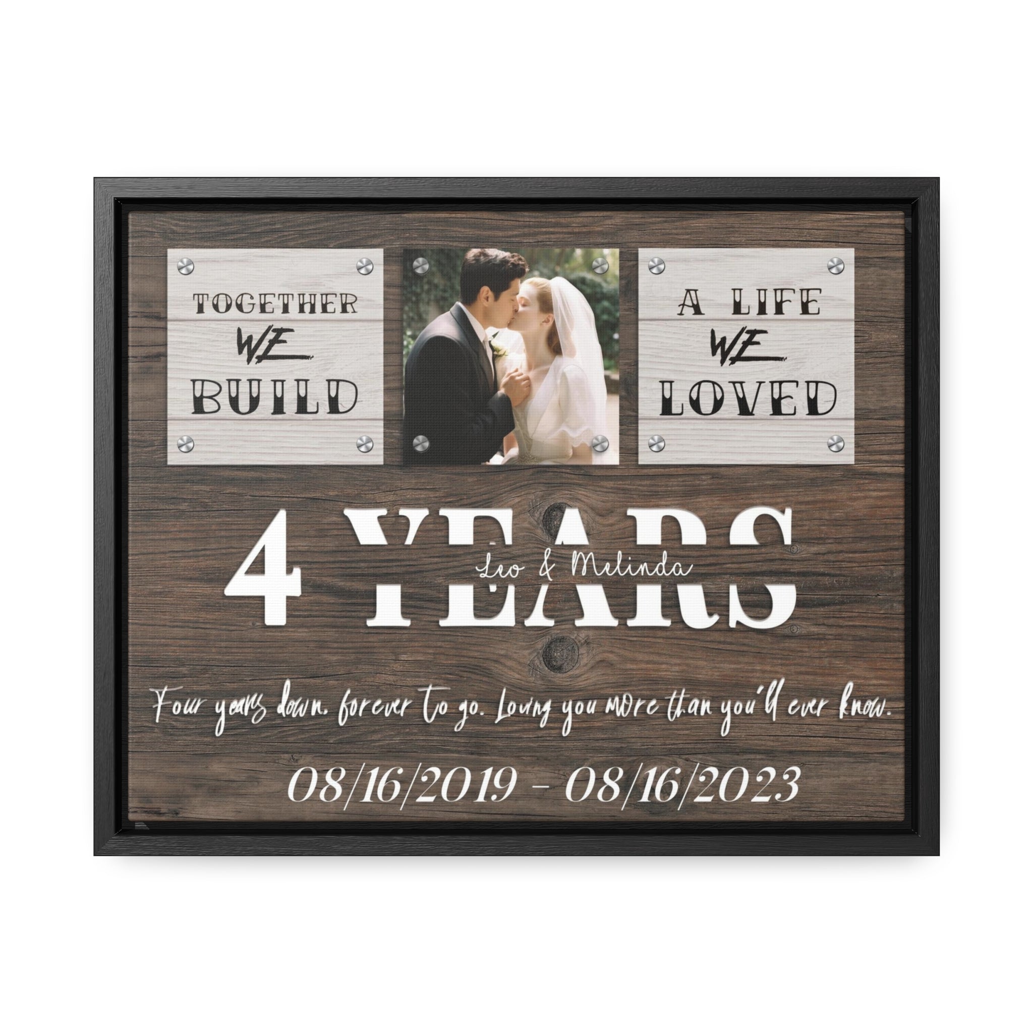 Forever To Go - 4th Anniversary Custom Canvas Gift