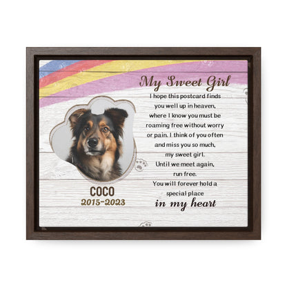 My Sweet Girl - Personalized Canvas Print Pet Memorial